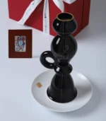 black candle holders side detail view 01