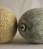 Dinette Table Centerpieces Cantaloupe Close-up of side texture details 02