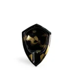 Shield-shaped black-gold ceramic cigar ashtray