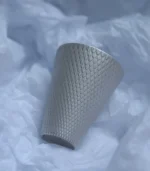Side view of the Silver Scale ceramic cups