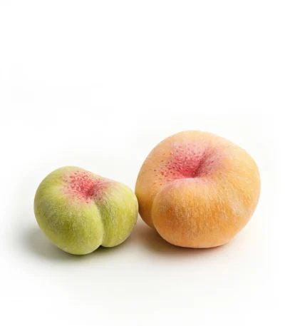 Grandmillennial Style Decor Ceramic Flat Peach front view