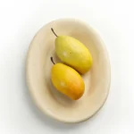 Modern Coastal Decor Ceramic Mango front view
