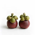 ceramic fruit decor-ceramic mangosteen front view