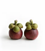 ceramic fruit decor-ceramic mangosteen front view