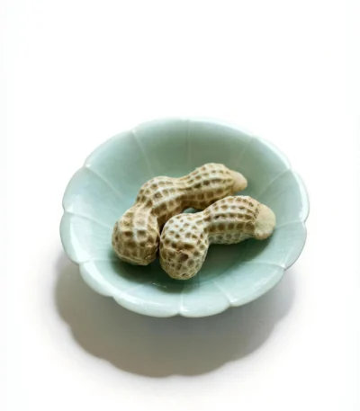 Rustic Farmhouse Decor Ceramic Peanuts front view