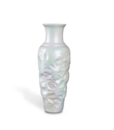 Velvet Pearl Glaze Porcelain Vase front view