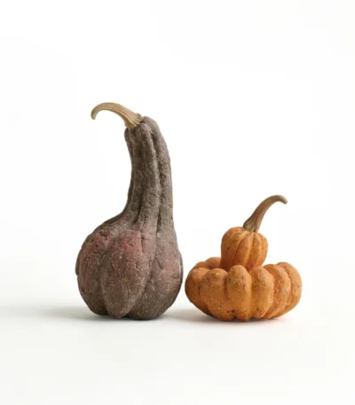 Ceramic Pumpkins Sculpture – Stunning Lifelike Fall Table Decor