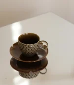 Cups and Teas: Luxury Handcrafted Diamond Lattice Ceramic Cup Set - Image 2