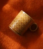 Handmade Ceramic Mugs: Stunning Mid-Century Amber Begonia Coffee Cup - Image 4