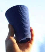 Ceramic Coffee Mugs Luxury Klein Blue Hand-Carved Dragon Scale Cup - Image 3