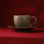 Cups and Teas: Luxury Handcrafted Diamond Lattice Ceramic Cup Set