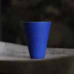Ceramic Coffee Mugs Luxury Klein Blue Hand-Carved Dragon Scale Cup