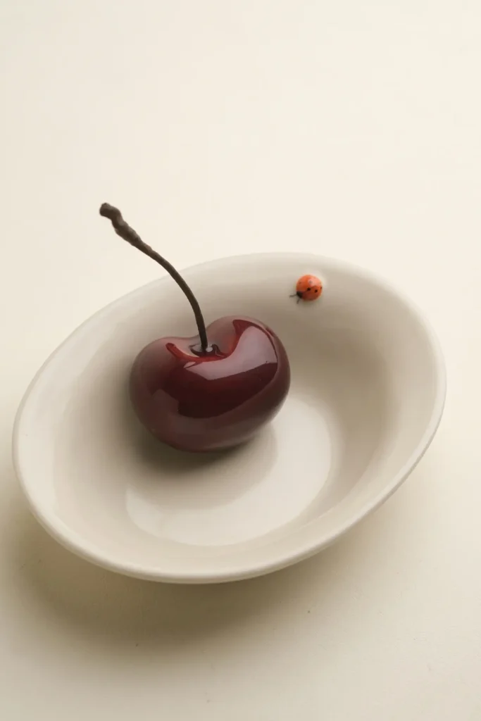 Table Centerpiece—Luxury Handcrafted Ceramic Cherries 01