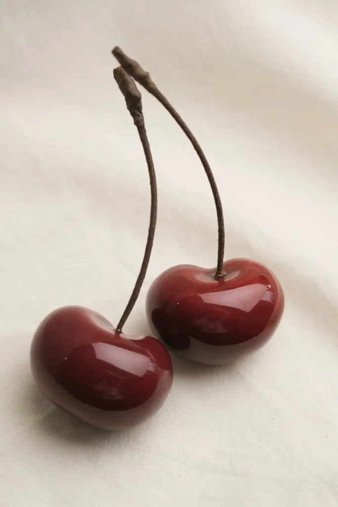 Table Centerpiece—Luxury Handcrafted Ceramic Cherries 02