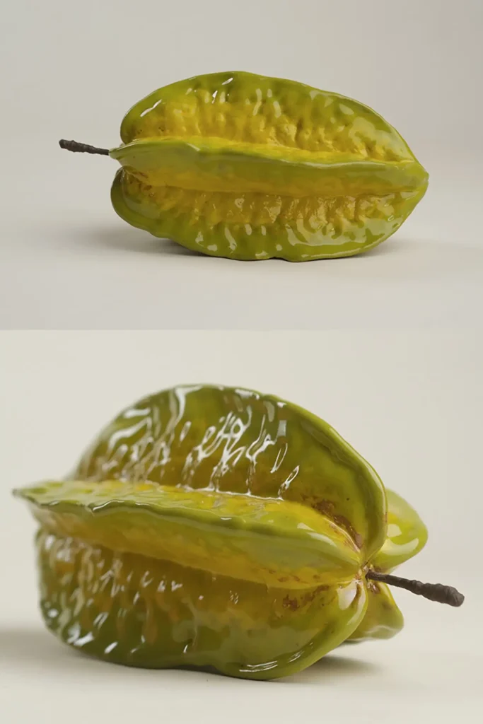 Several ceramic starfruit styled group as modern decor 03