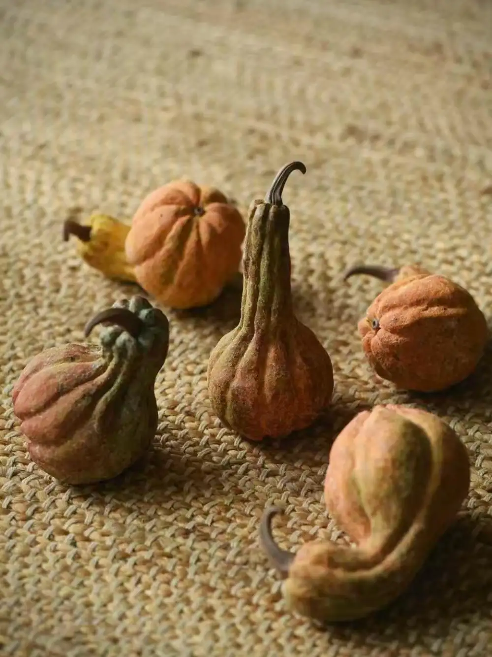 Finished image of a handmade ceramic pumpkins