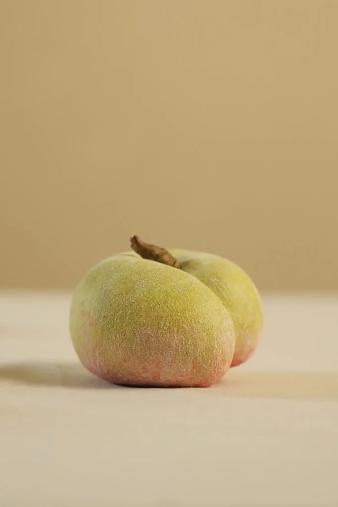 Grandmillennial Style Decor Ceramic Flat Peach front view 10