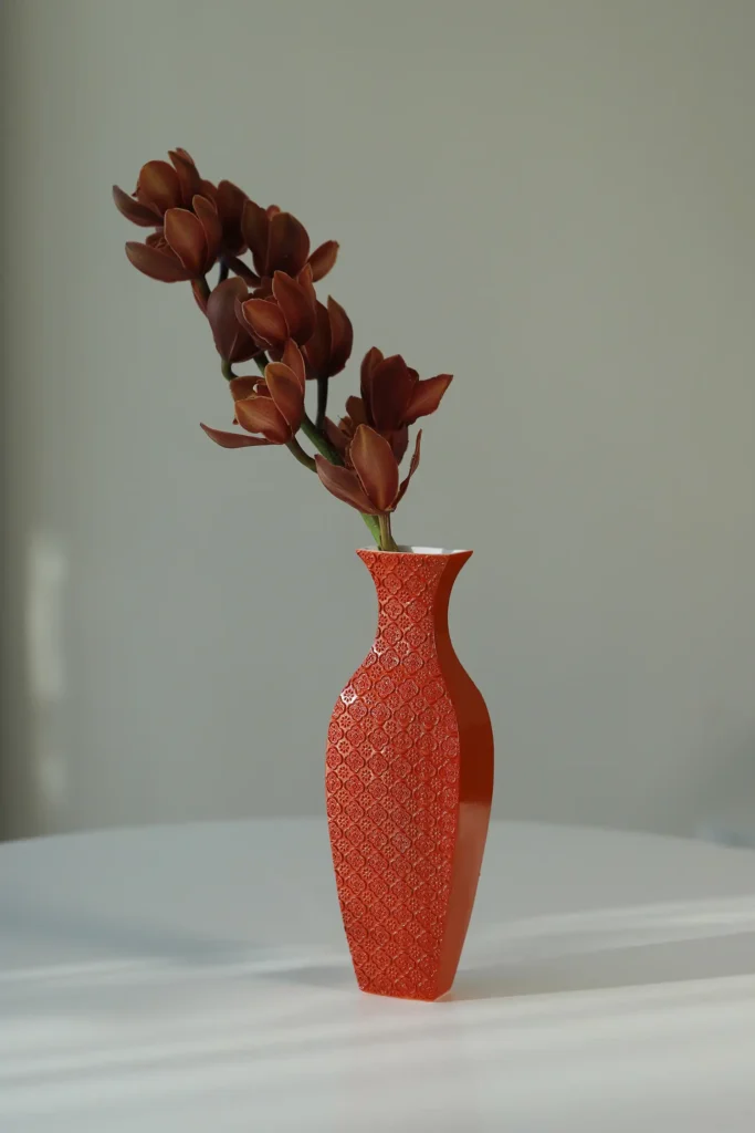 Ceramic Vase Front view of the floral arrangement