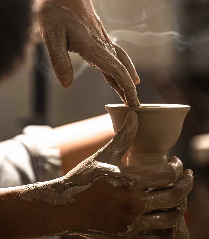 Jingdezhen ceramic cup Set - Hand-thrown pottery
