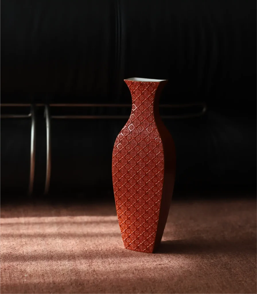 Jingdezhen ceramic vase front view