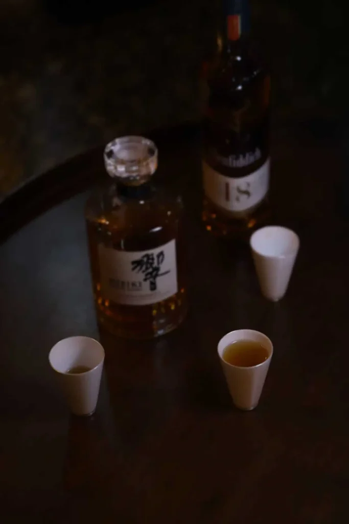 Sake Cups Scene showing Japanese-style alcohol being served