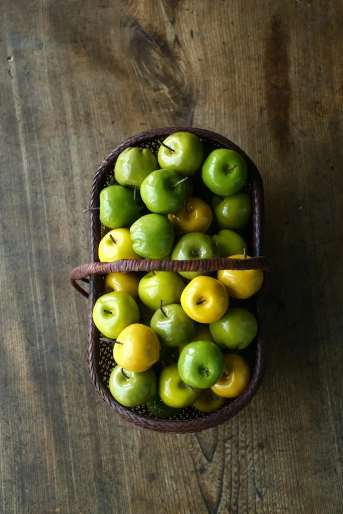 Teacher Gift-Hyper-Realistic Ceramic Apple - Overhead view